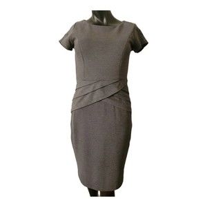 Adrienne Vittadini Fitted Business Casual Dress, Womens Size 6, Gray